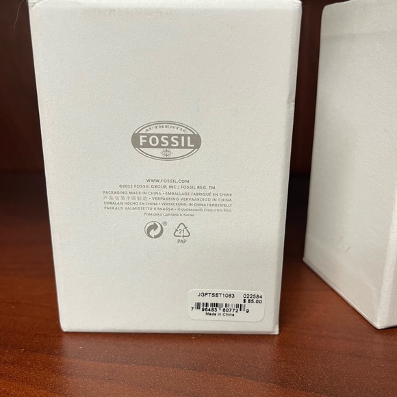 Fossil Rose Gold Tone Stainless Steel Hearts Necklace & Earring Set - Picture 7 of 10